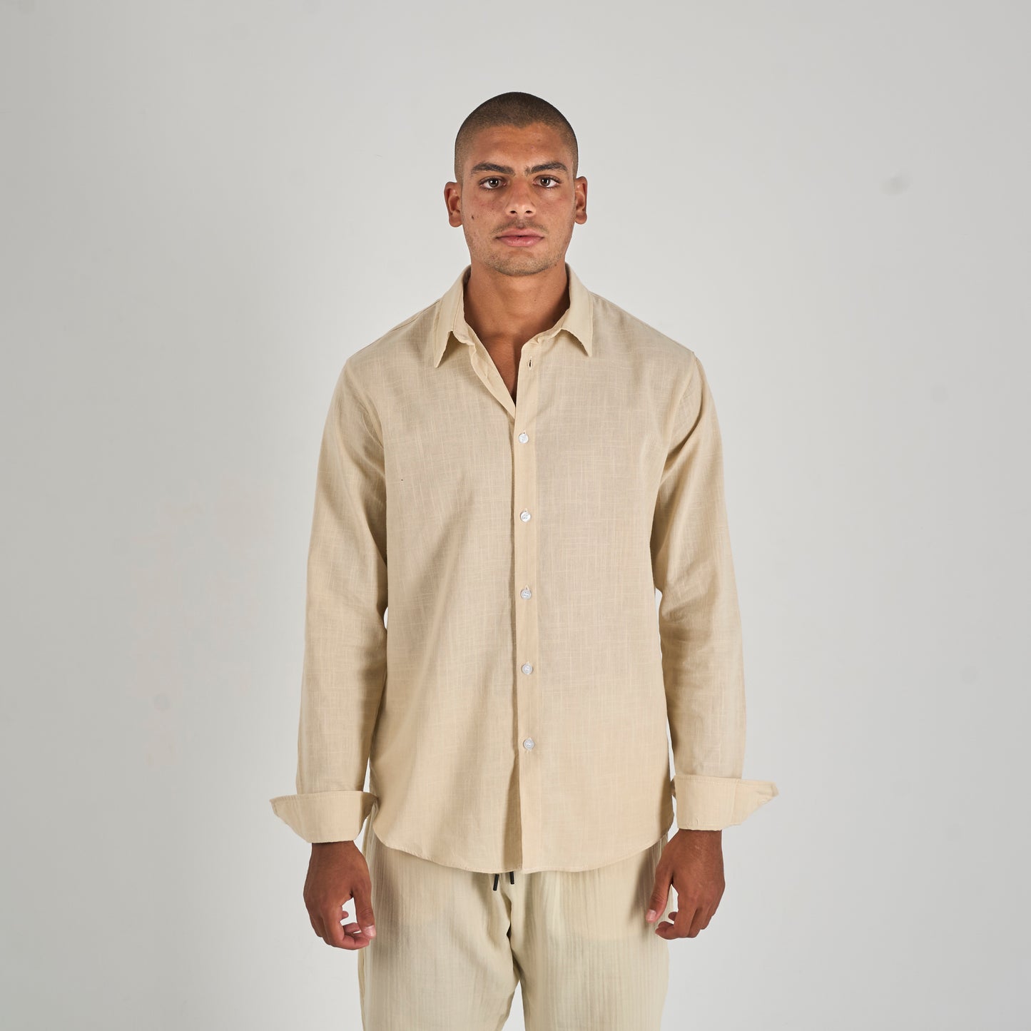 Beige Linen Shirt