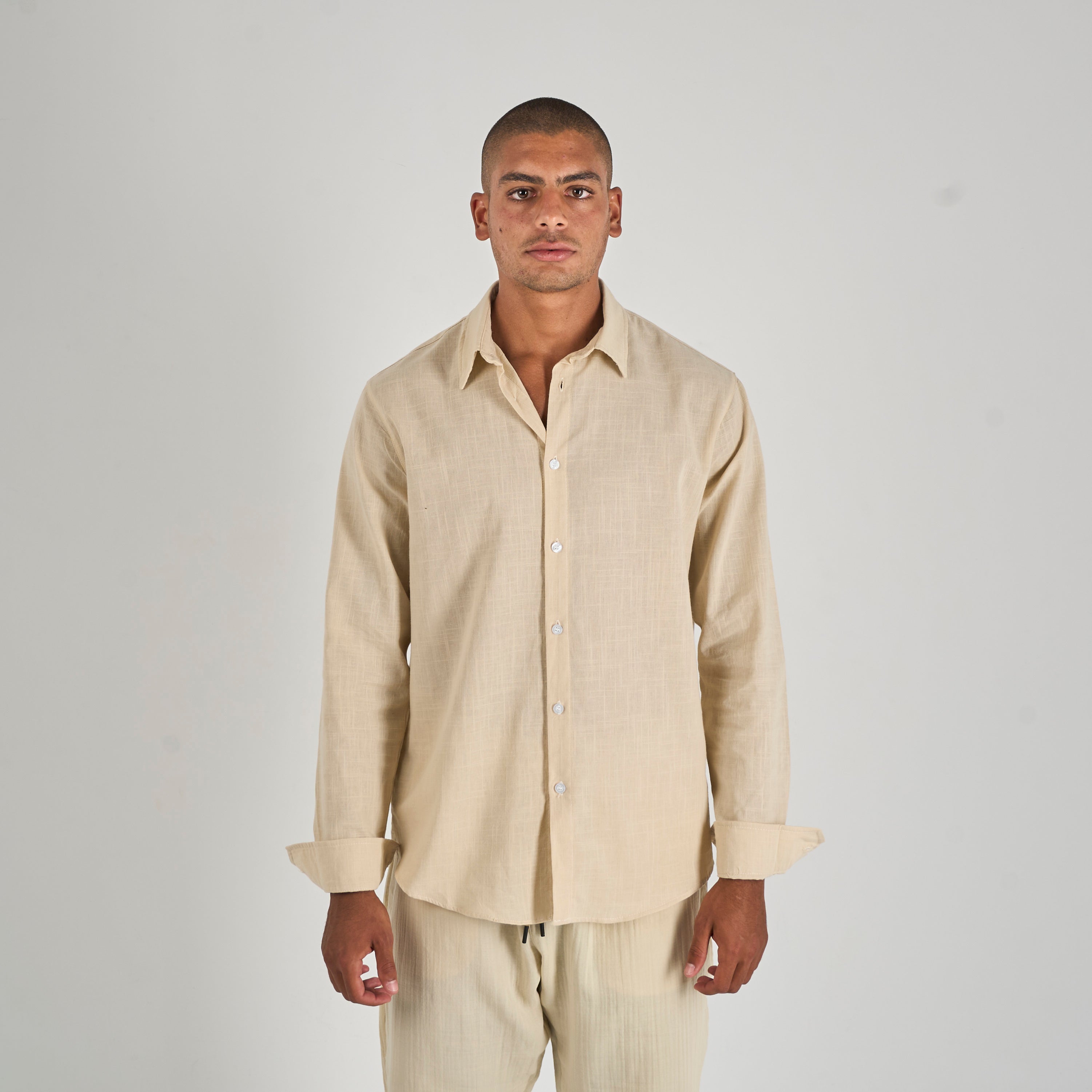 Linen Shirt - Beige