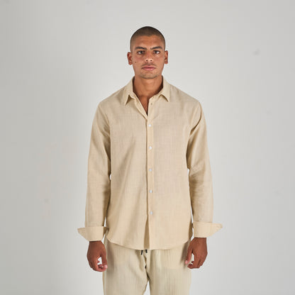 Beige Linen Shirt