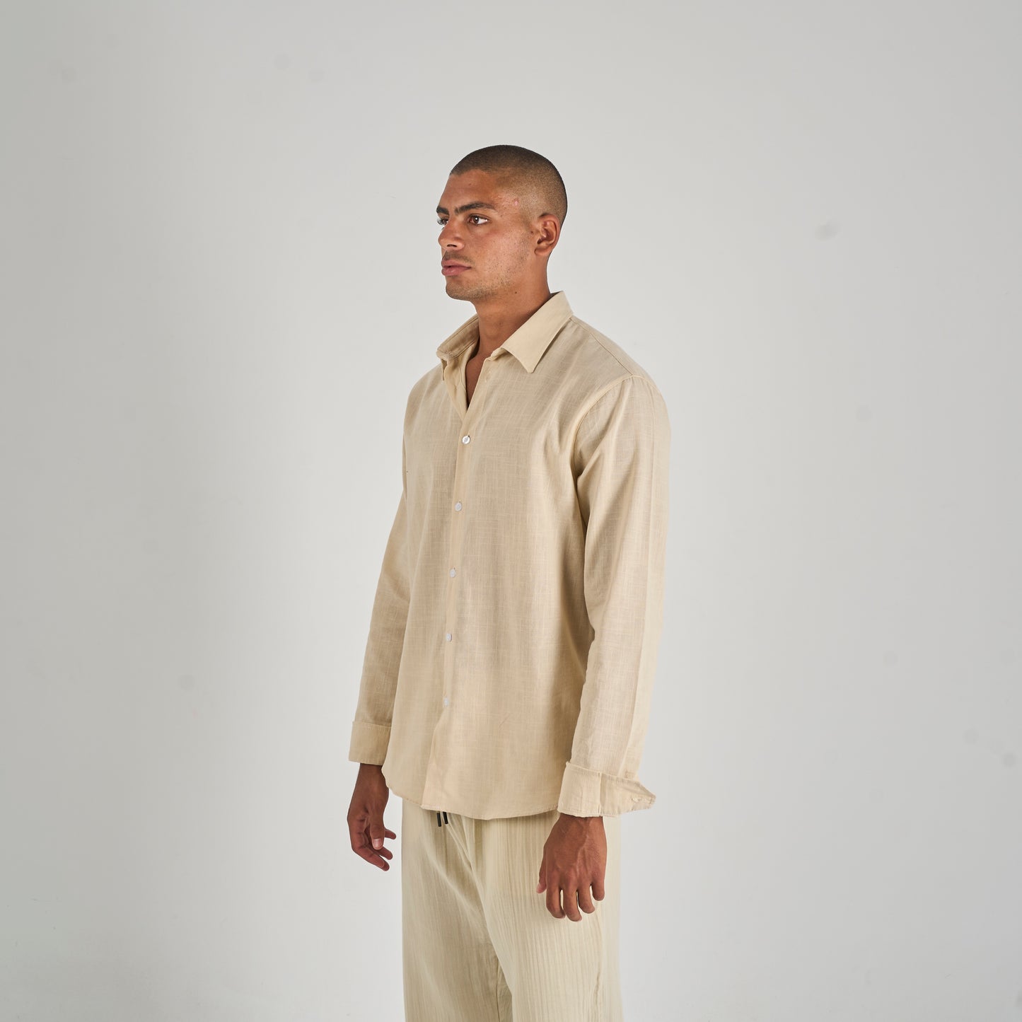 Beige Linen Shirt