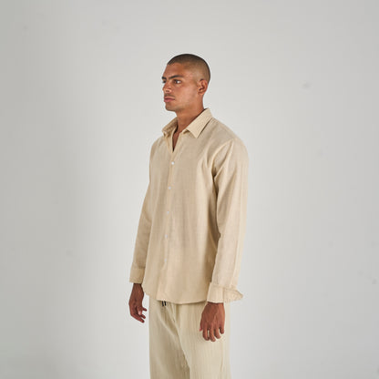 Beige Linen Shirt