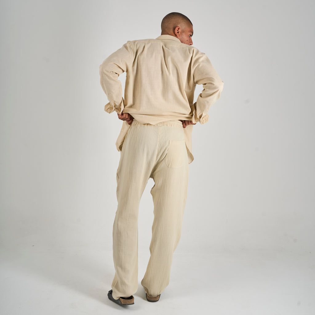Linen Pants - Beige