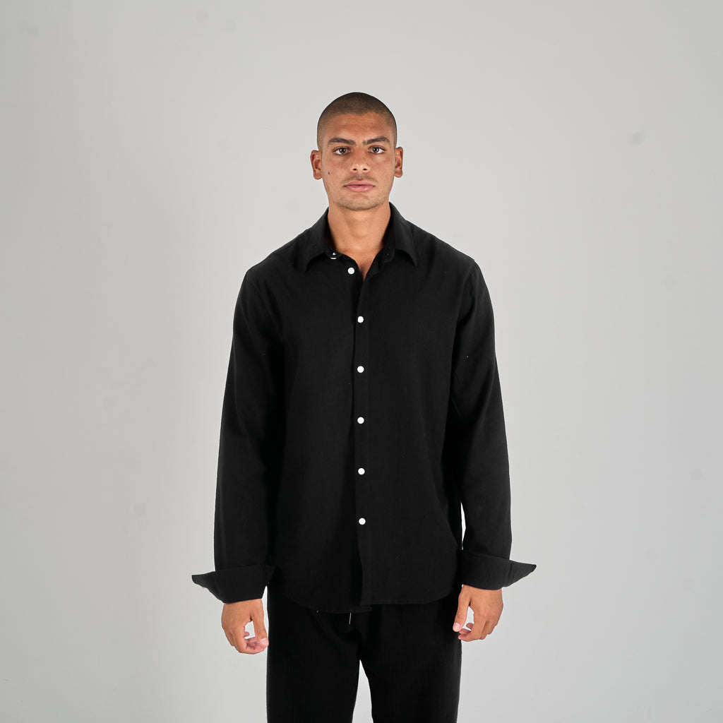 Linen Shirt - Black