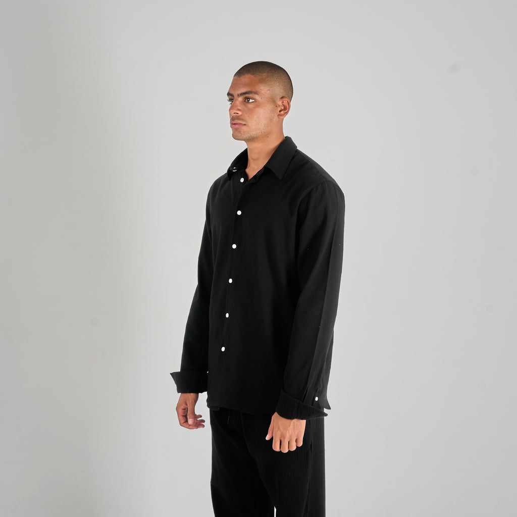 Linen Shirt - Black