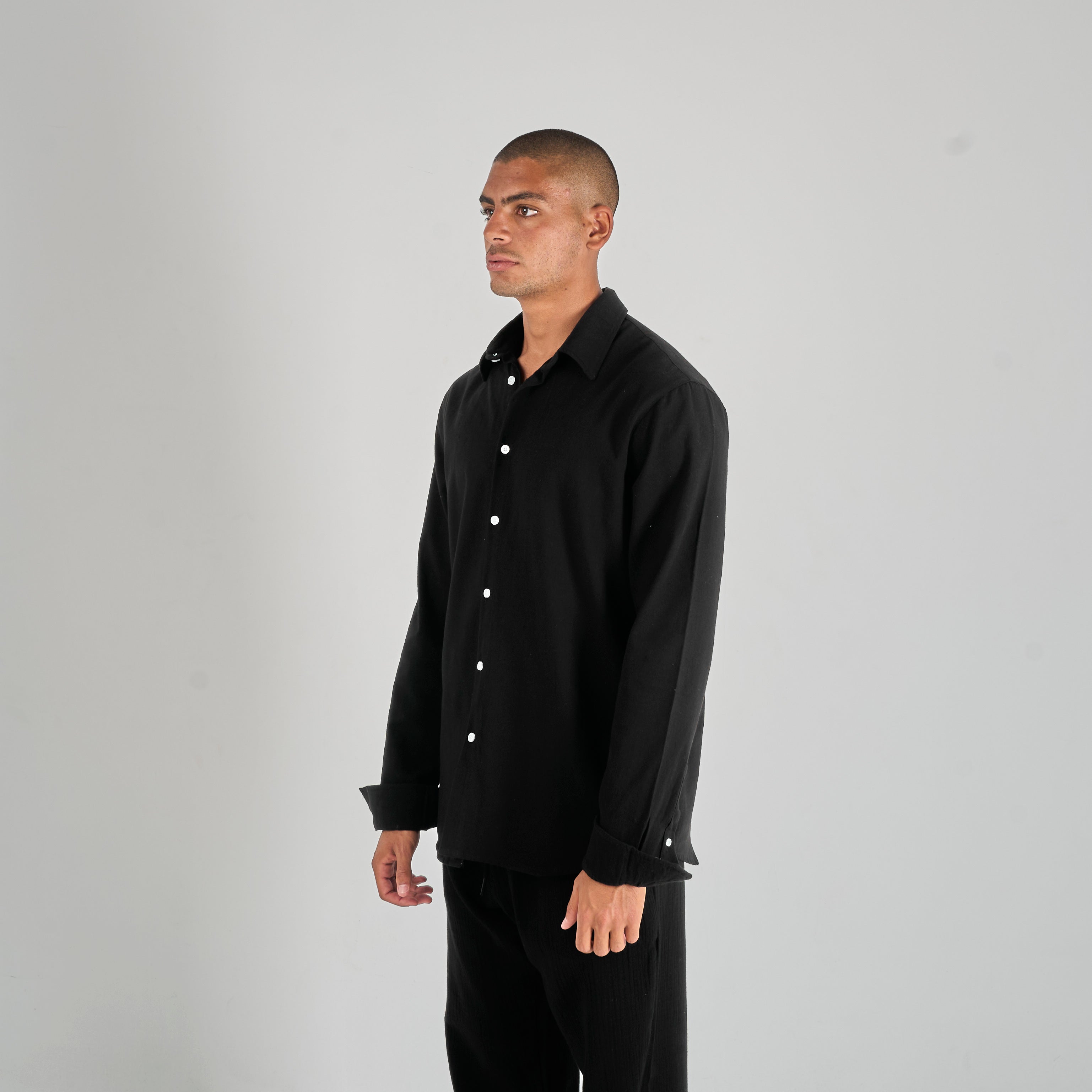 Linen Shirt - Black