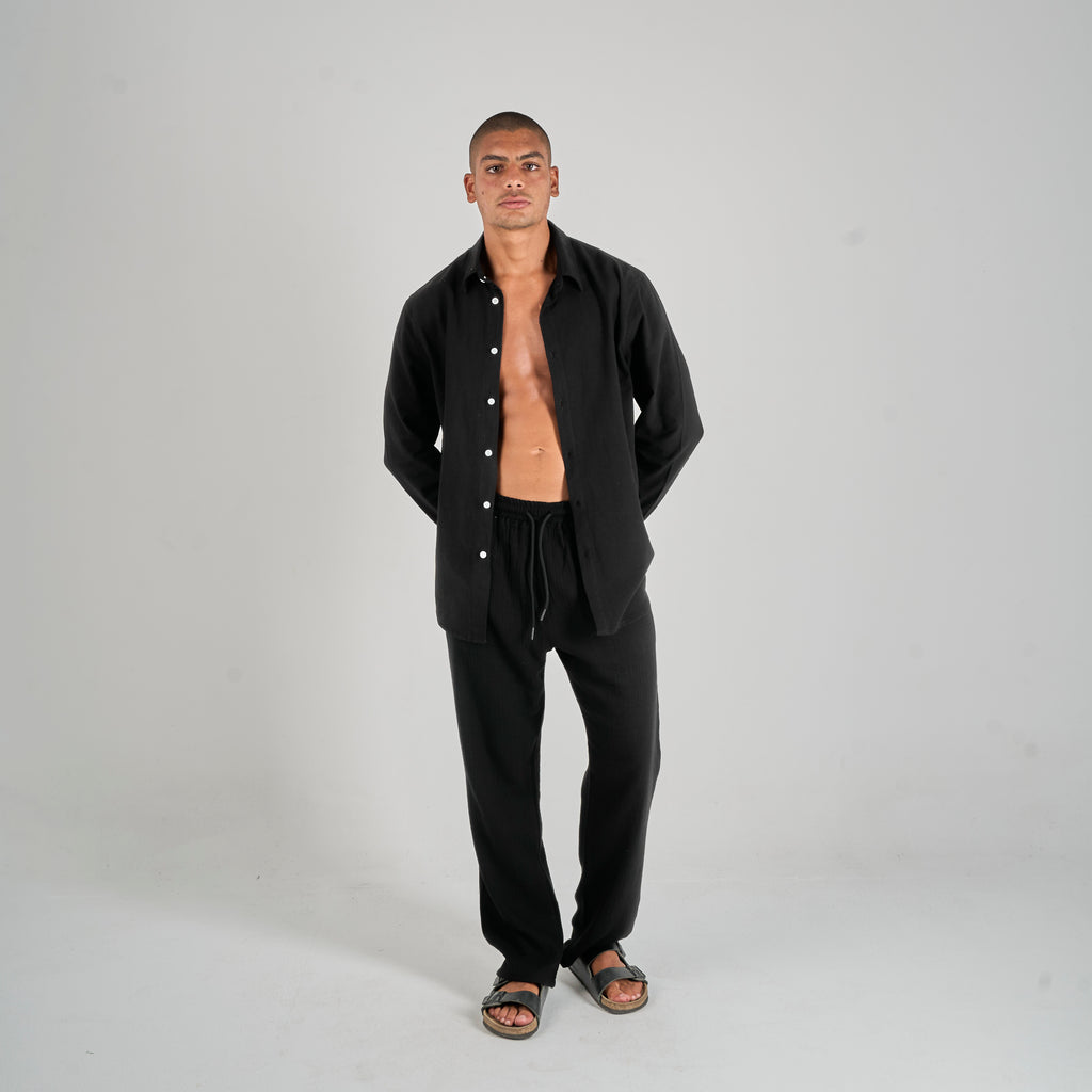 Linen Pants - Black