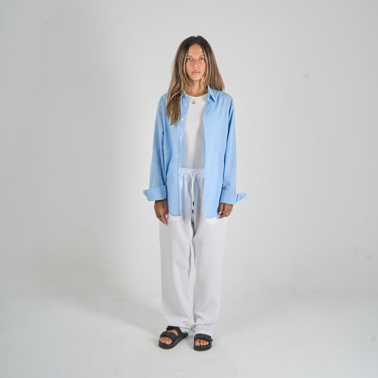 Sky Blue Linen Shirt