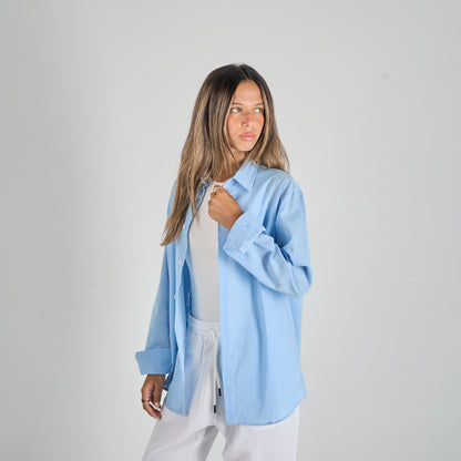 Sky Blue Linen Shirt