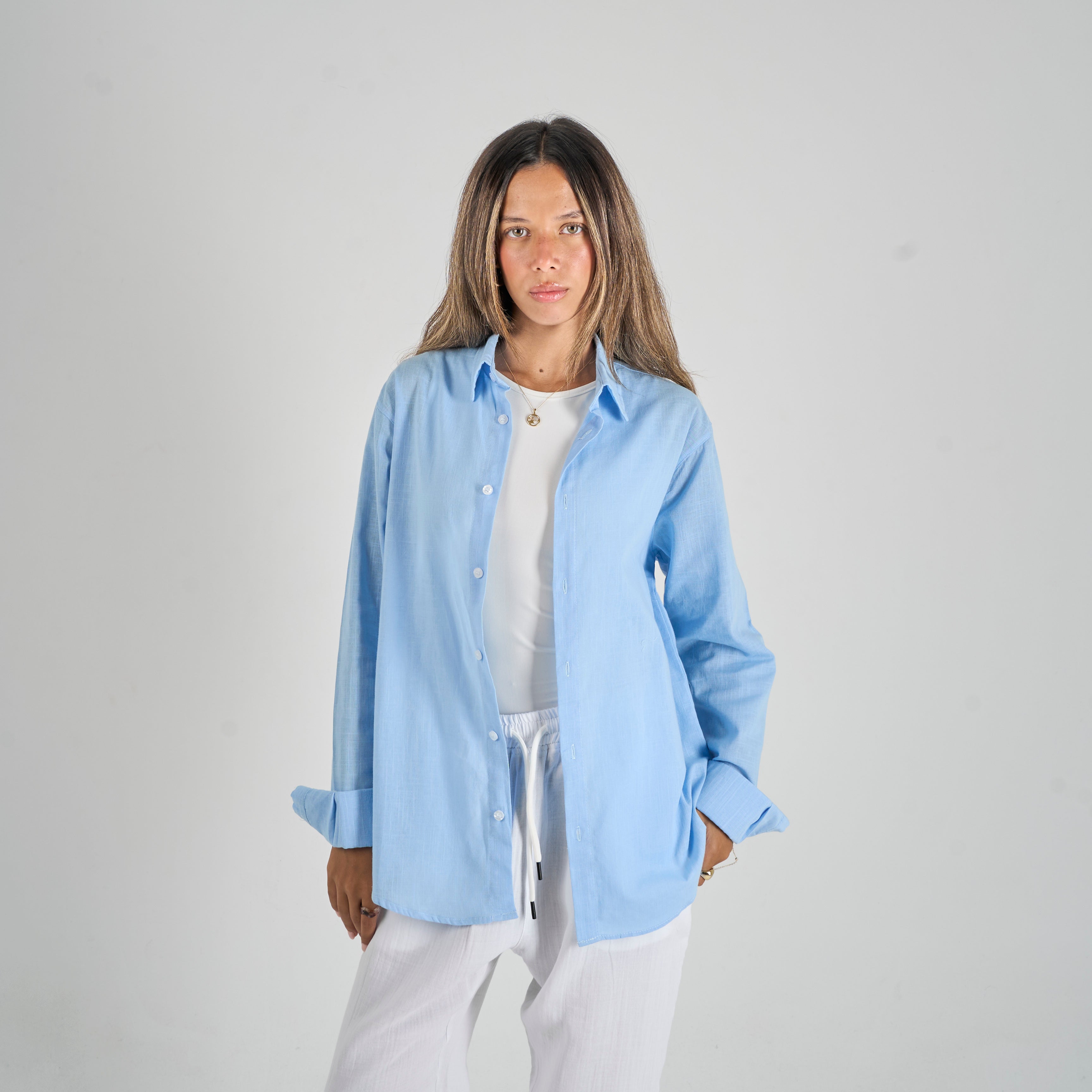 Linen Shirt - Light Blue