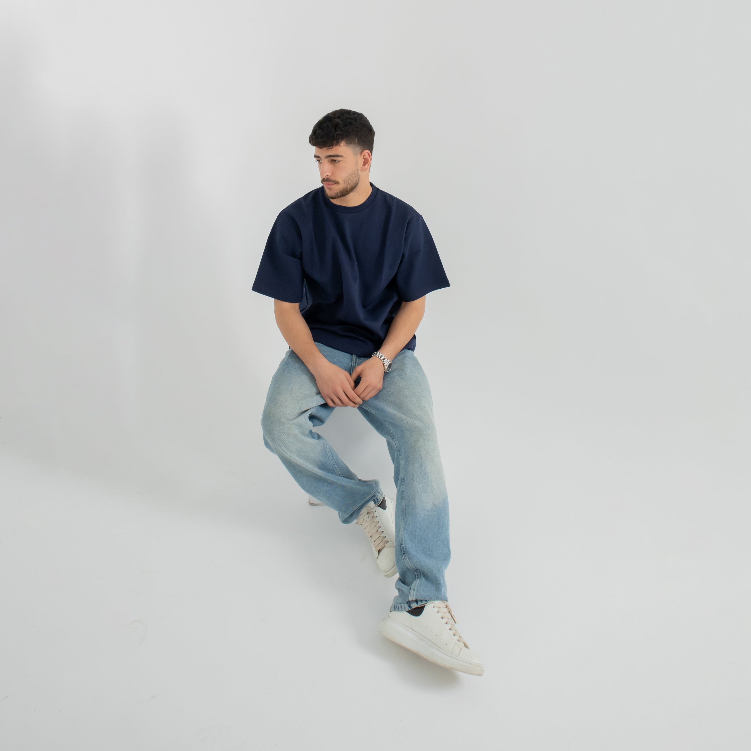 Oversized Tee - Navy