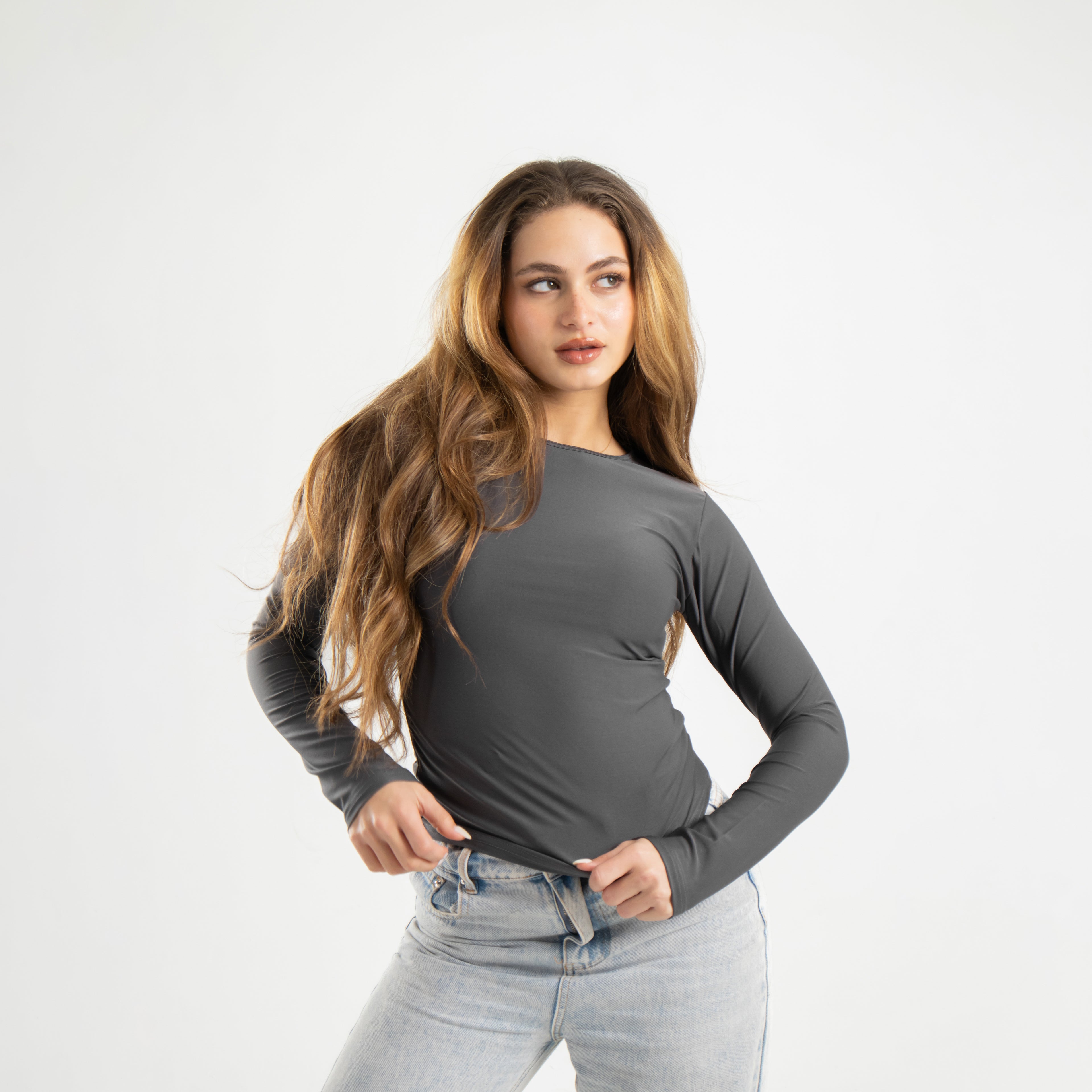 Microfiber Long Sleeve Top