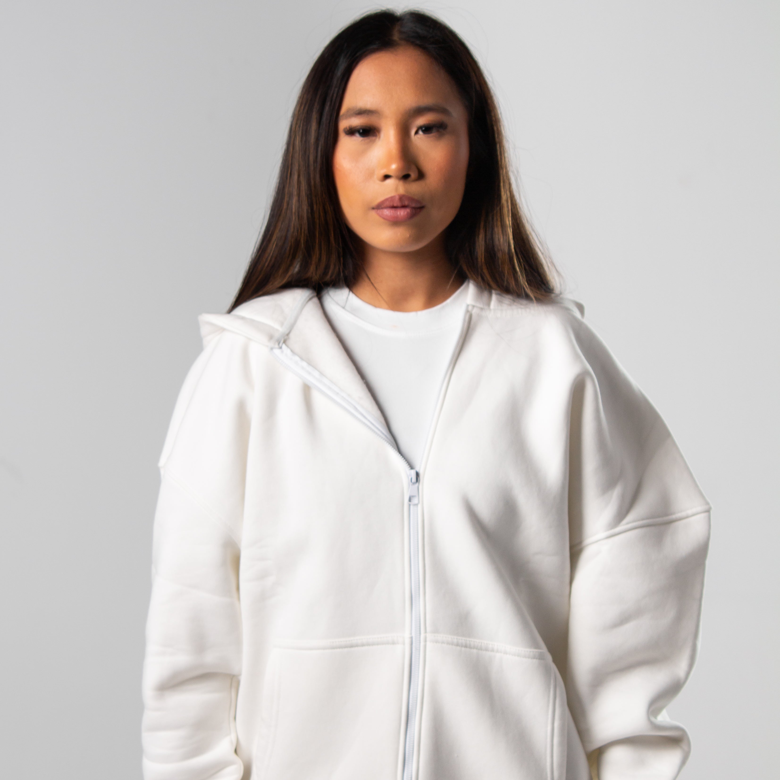 Drop Shoulder Zip-up