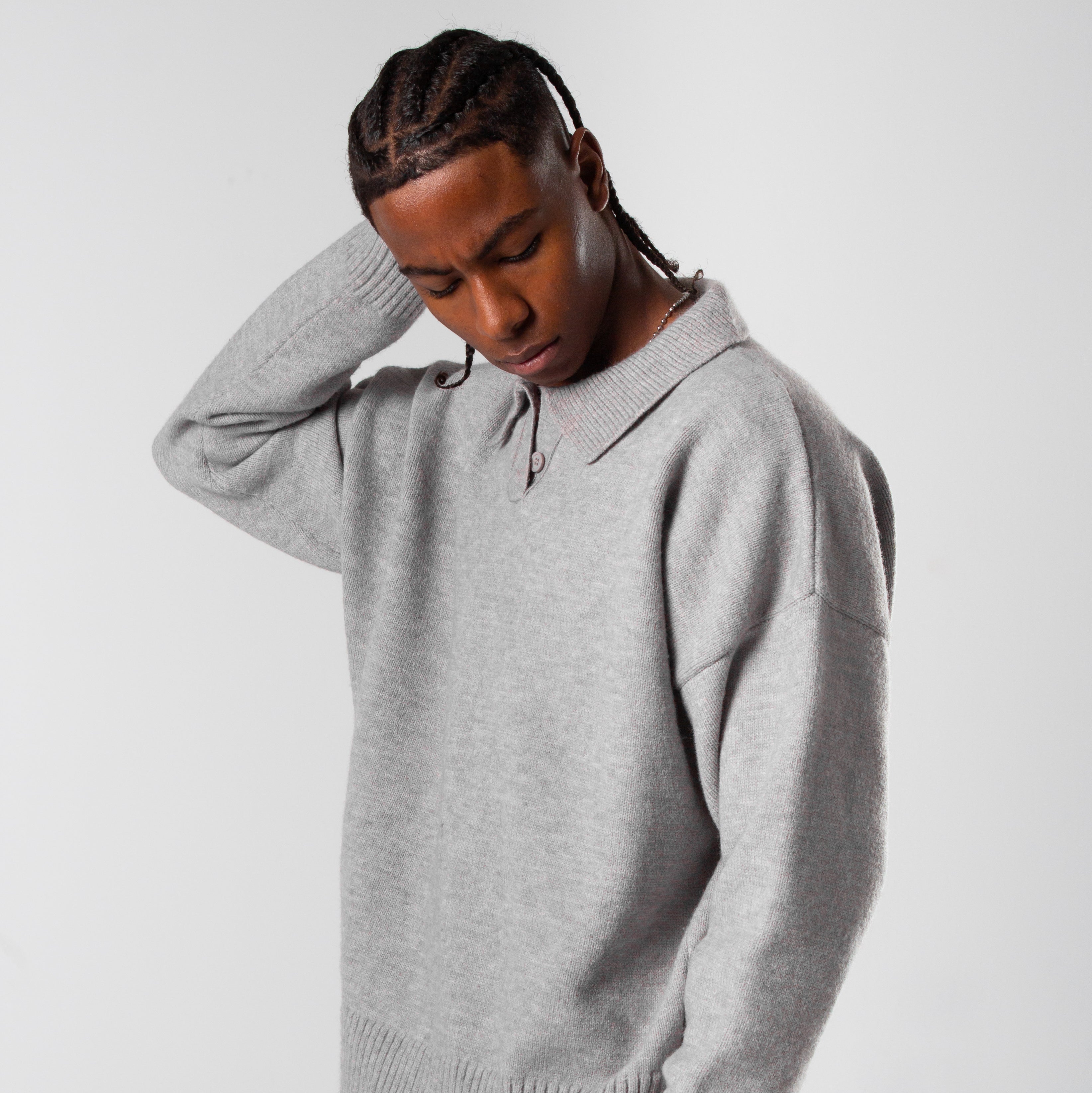 Knit Polo Sweater
