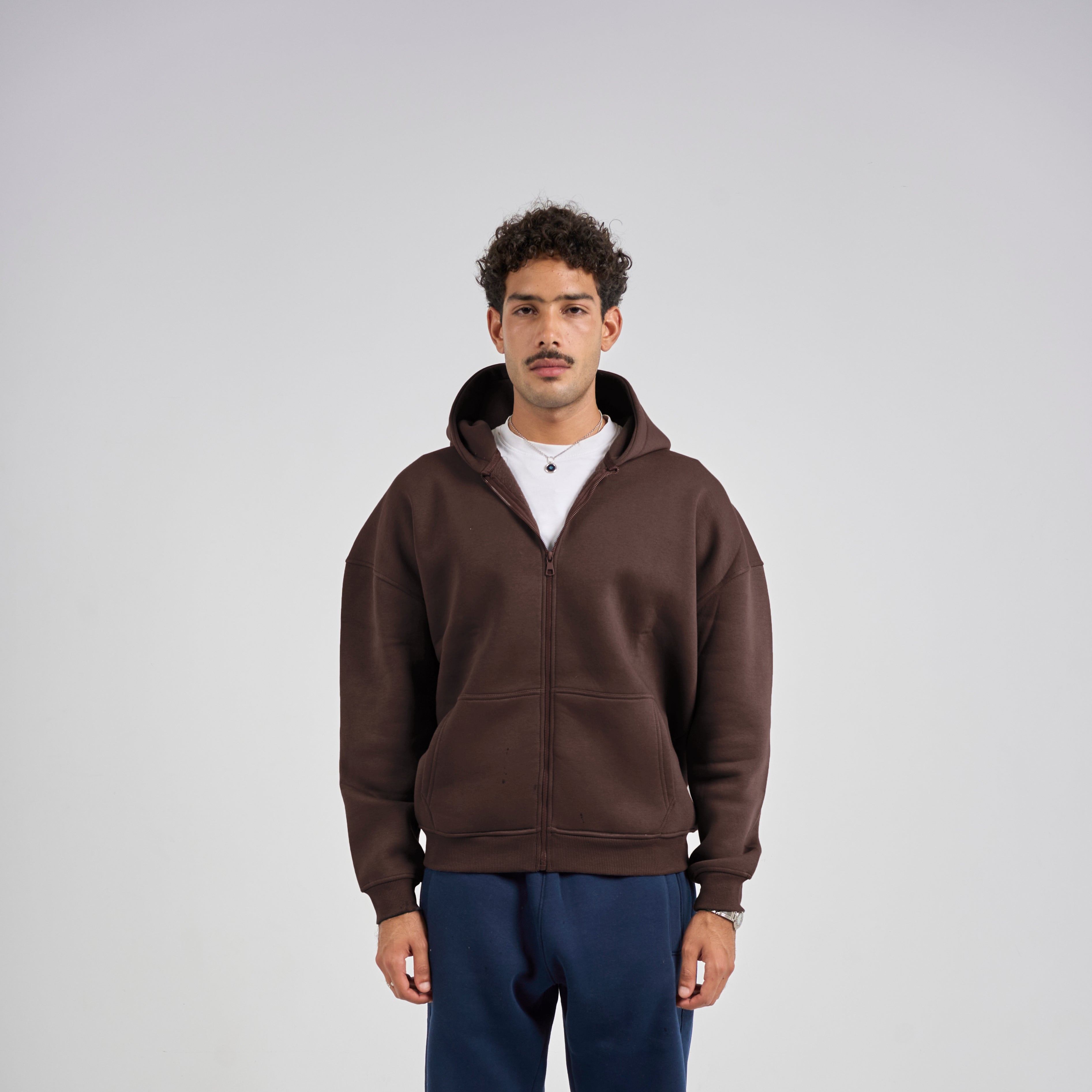 Drop Shoulder Zip-up