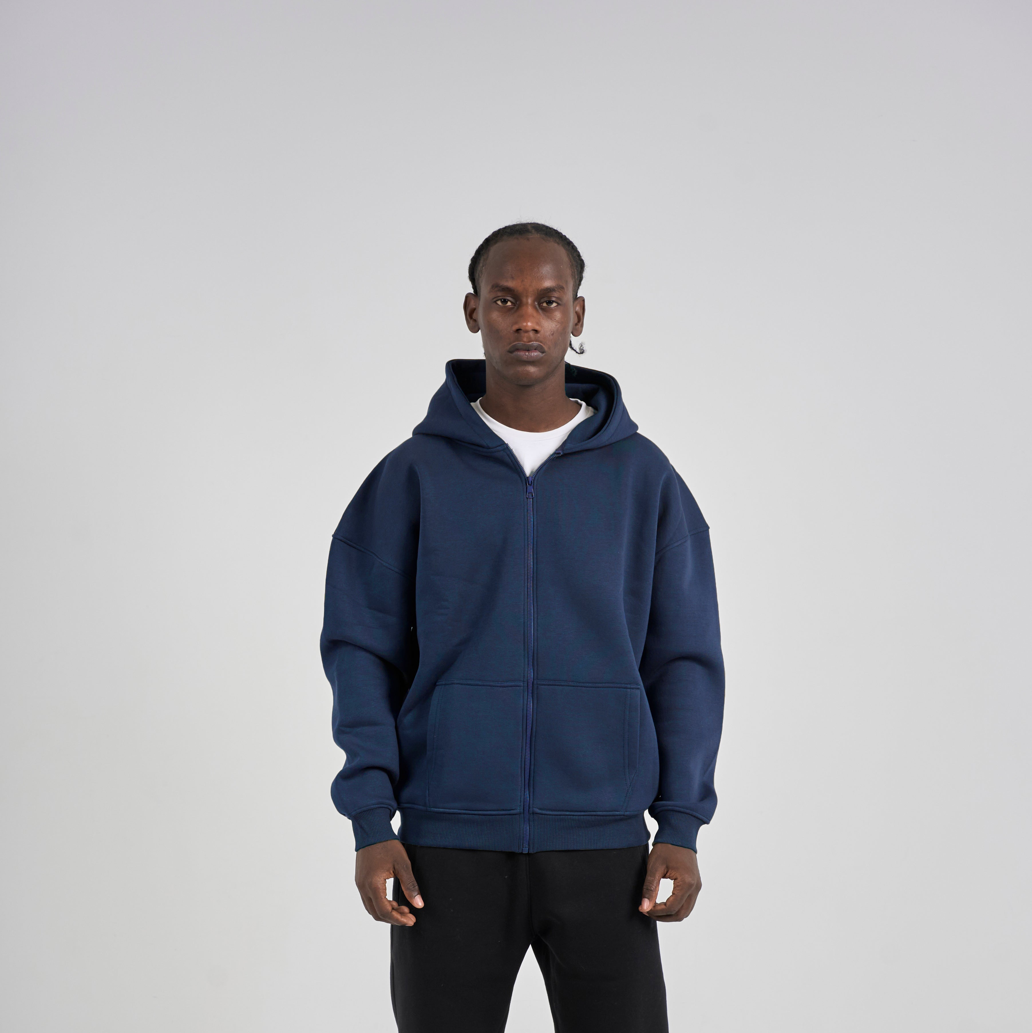 Drop Shoulder Zip-up