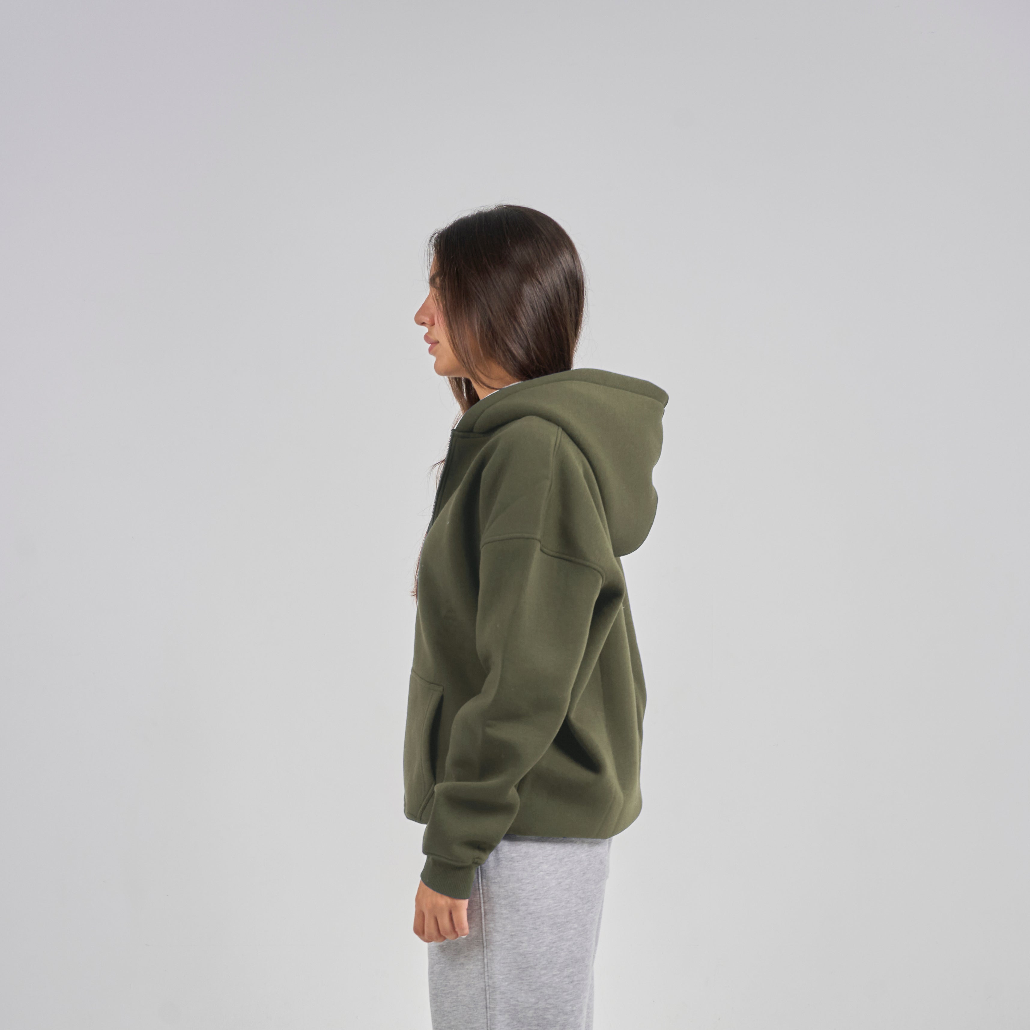 Drop Shoulder Zip-up